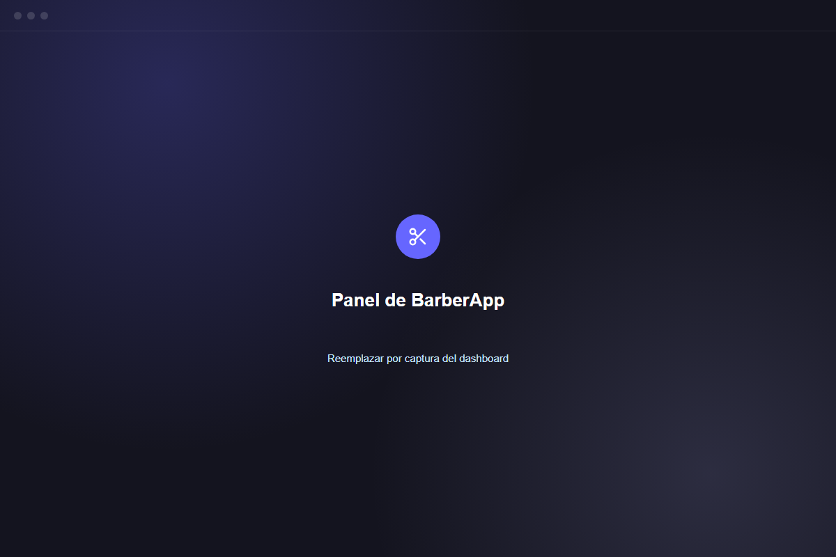 Panel de control de BarberApp